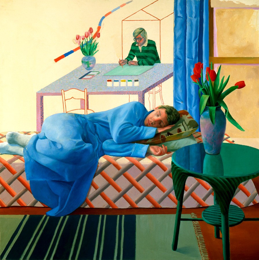 Poster Sur Toile David Hockney - 30 X 45 Cm - Décoration Murale Pour Chambre, Bureau, Salon - Impression Haute Qualité
