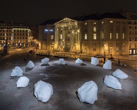 Ólafur Eliasson Ice Watch, place du Panthéon, décembre 2015