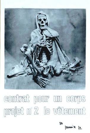 Michel Journiac Contrat pour un corps 1972