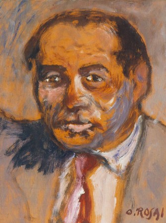 Ottone Rosai, portrait de Mino Maccari, vers 1955, Milan Novecento