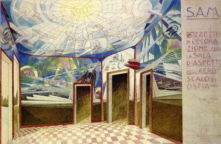Gerardo Dottori Projet pour la base d’hydravions d’Ostie 1928
