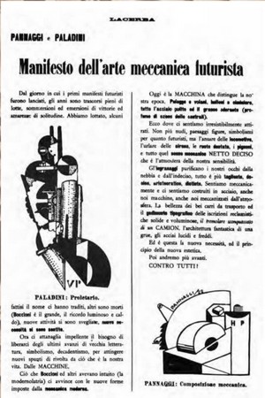 Manisfeste de l'art mécanique futuriste 1922