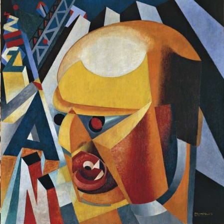 Enrico Prampolini Portrait de Marinetti 1925