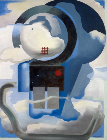 Enrico Prampolini Avec le scaphandrier des nuages,1930, Grenoble