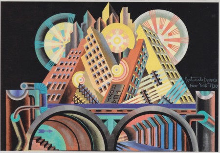 Fortunato Depero Esquisse pour une scène de ballet, 1930, MART Rovereto