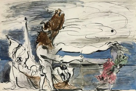 Pablo Picasso Minotaure aveuglé conduit par une fillette, 1934