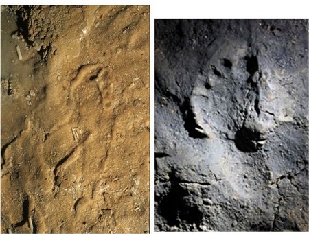 Empreintes de pieds caverne de Niaux