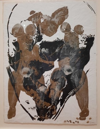 François Rouan Série Bourrages de Crânes,1992