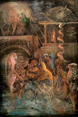 Leonora Carrington Scène occulte (L'échelle de Jacob) 1955